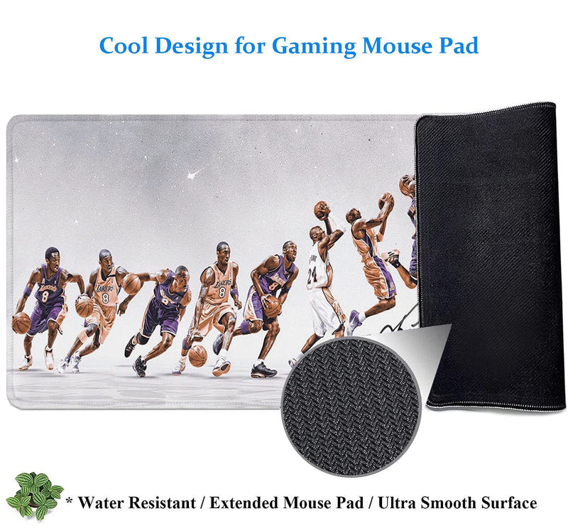 [Australia - AusPower] - RTGGSEL 31.5x11.8 Inch Novelty KB Slow Motion Evolution Long Extended Large Gaming Mouse Pad with Stitched Edges XL Laptops Keyboard Mouse Mat Desk Pad KB Move 