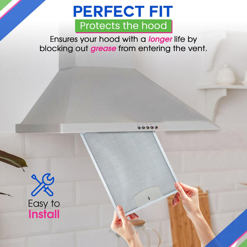[Australia - AusPower] - Range Hood Filter Replacement for BPPFA30 11.81" x 16.25" Broan Range Hood Filter - Metal Exhaust Fan Stove Hood Vent Filter for Range Hood - Filters the Kitchen Oven Grease From Entering Hood 2-Pack 