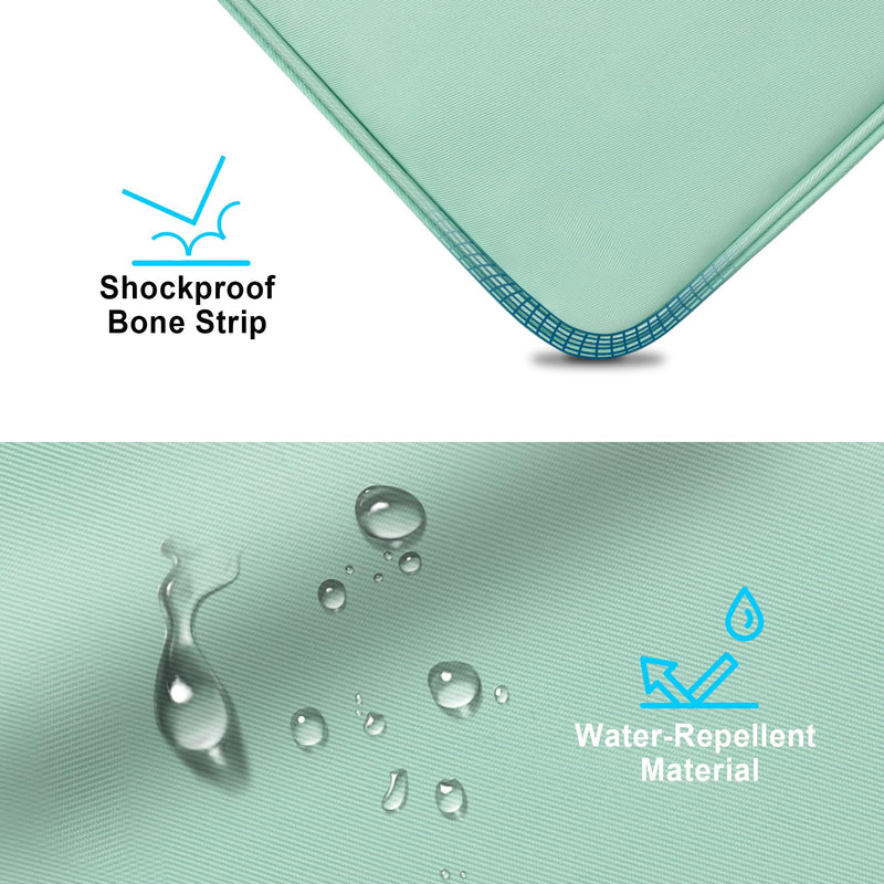 [Australia - AusPower] - Lacdo Tablet Sleeve Case for 10.9 inch New iPad / 11 inch iPad Pro / 10.2 inch iPad / 10.9" iPad Air / 10.5 inch iPad Pro Air, Galaxy Tab A8 10.5" Protective Bag, Fit Apple Smart Keyboard, Green 
