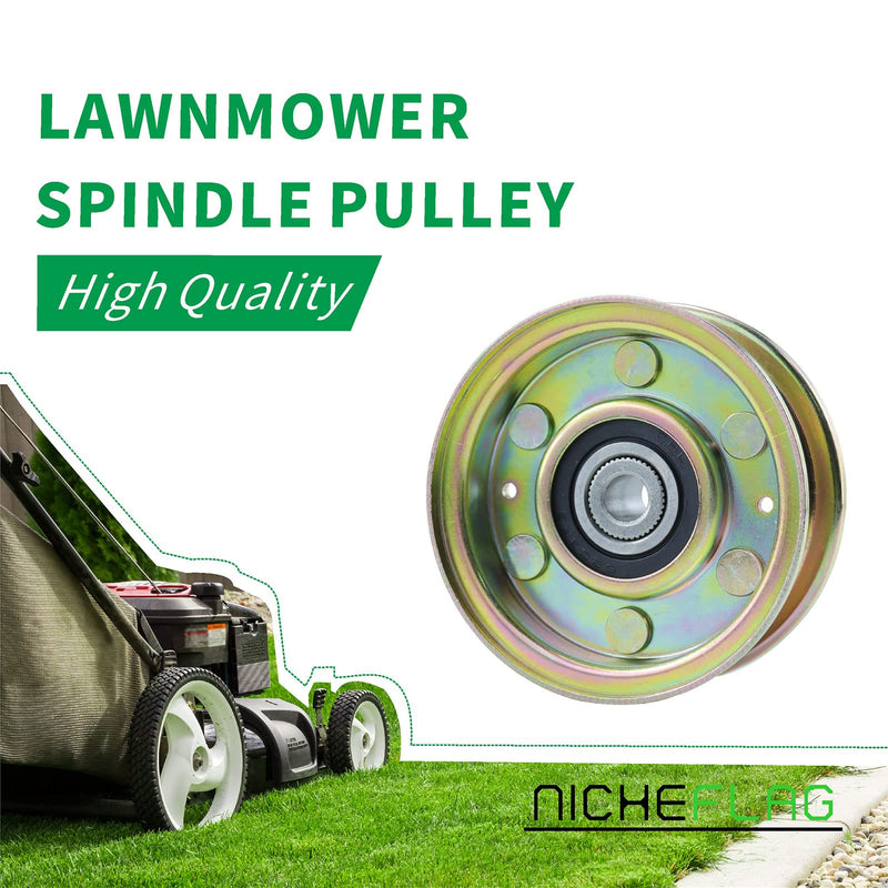 [Australia - AusPower] - NICHEFLAG 2 Pack 756-04224 Flat Idler Pulley Compatible with MTD 756-0981 956-0224 756-0981A 756-0981B 956-0981 956-0981A 956-0981B 539919078 