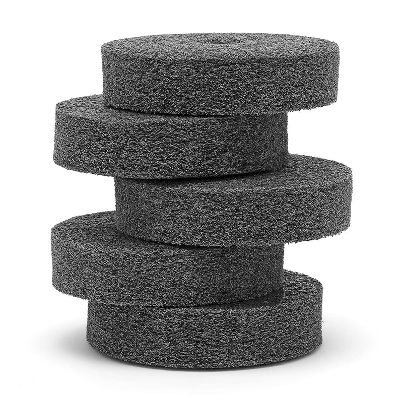 [Australia - AusPower] - Bastex 5 Piece 75mm Fiber Polishing Buffing Wheels - Great for Metal Fabrication, Foundry Work and De-Burring Metals - Abrasive Polisher for Use after Plasma Cutting 