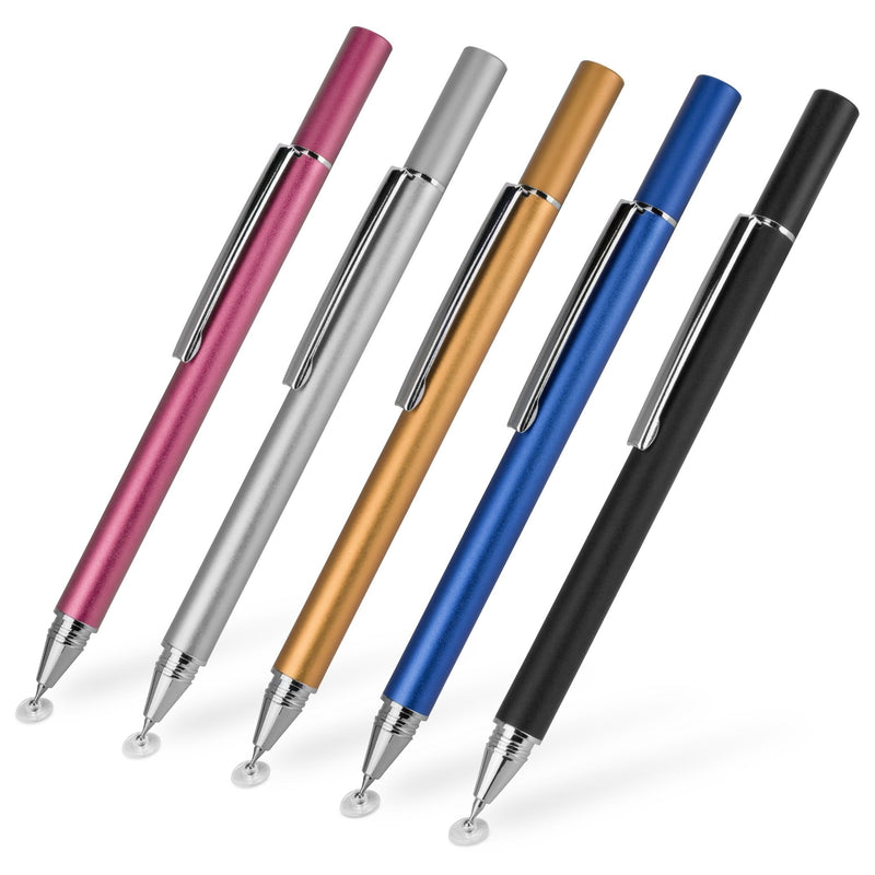 [Australia - AusPower] - Stylus Pen for Fusion5 T60 2-in-1 (11.6 in) (Stylus Pen by BoxWave) - FineTouch Capacitive Stylus, Super Precise Stylus Pen for Fusion5 T60 2-in-1 (11.6 in) - Metallic Silver Tap-Disc Touch Stylus - Silver 