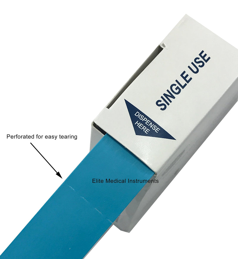 [Australia - AusPower] - 2 Pack - EMI Disposable Tourniquet Perforated Roll 1" x 18" Latex-Free - Blue - 2 Rolls (50 tourniquets Total, 25 per roll) 