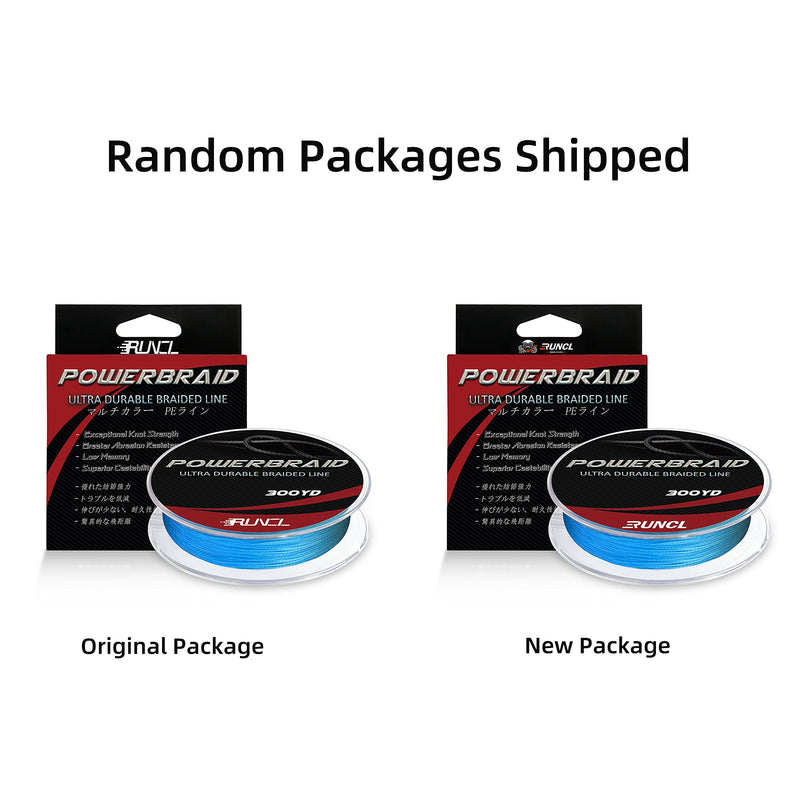 [Australia - AusPower] - RUNCL PowerBraid Fishing Line 4/8/9 Strands, Braided Fishing Line 300/500/1000Yds - Seamless Weaving Tech, Enhanced Coating Tech, Zero Stretch, High Sensitivity, Smaller Diameter - Braid Line 15-115LB Blue 15LB(6.8kgs)/0.14mm - 300Yds 