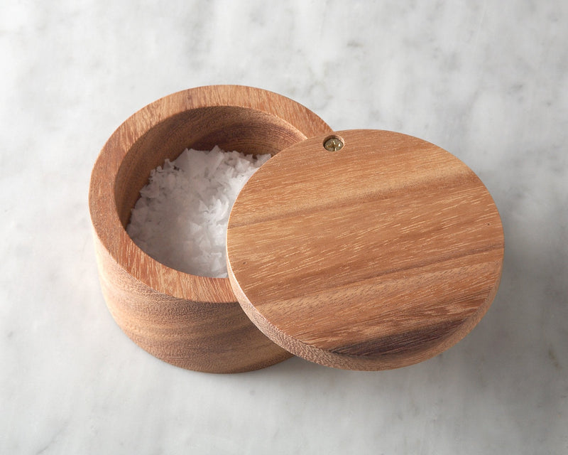 [Australia - AusPower] - Ironwood Gourmet 28221 Appalachian Salt Cellar, Acacia Wood, 4 x 4 x 2.5 inches 