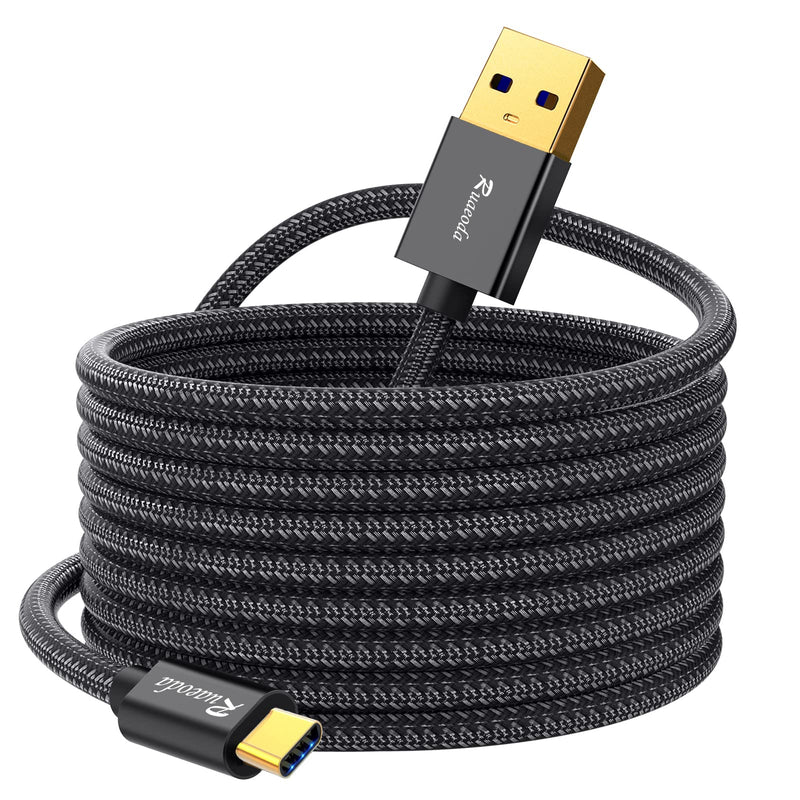 [Australia - AusPower] - Ruaeoda USB C Cable 20 ft,3.1A Type C Charger Fast Charging Cable, USB A to USB C 3A Charger Durable Nylon Braided Compatible with Galaxy S10 S9 Plus S21, Note 10 9 A51 LG G8 G7 Charging Cord 