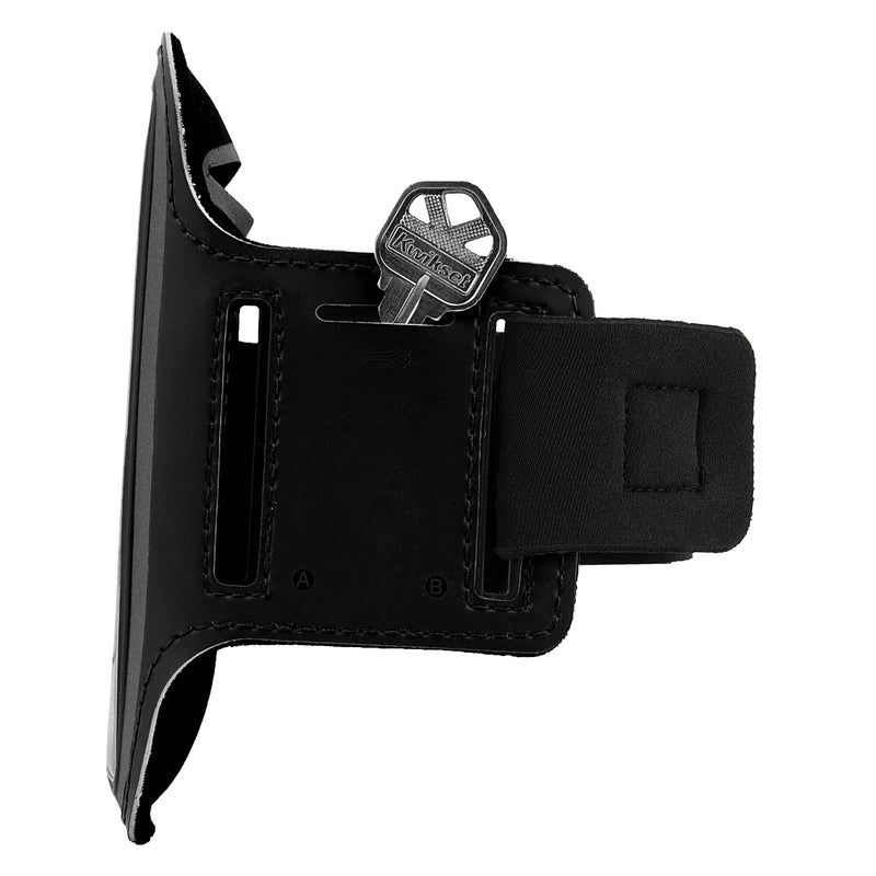 [Australia - AusPower] - SumacLife Workout Smartphone Armband with Key Slot for iPhone 5s/Z3/Lumia/Moto - Black Standard Packaging 