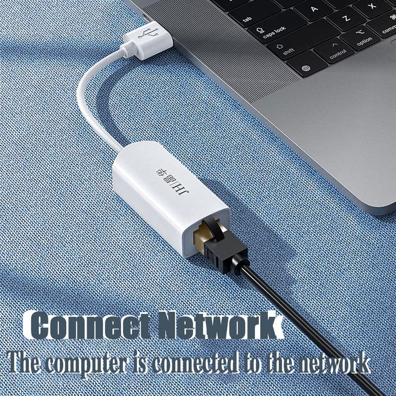 [Australia - AusPower] - USB Ethernet Adapter USB 3.0 to 100/1000 Gigabit Ethernet JH-LINK Network Adapter Ethernet Compatible for Laptop RJ45 Internet Adapter Compatible 