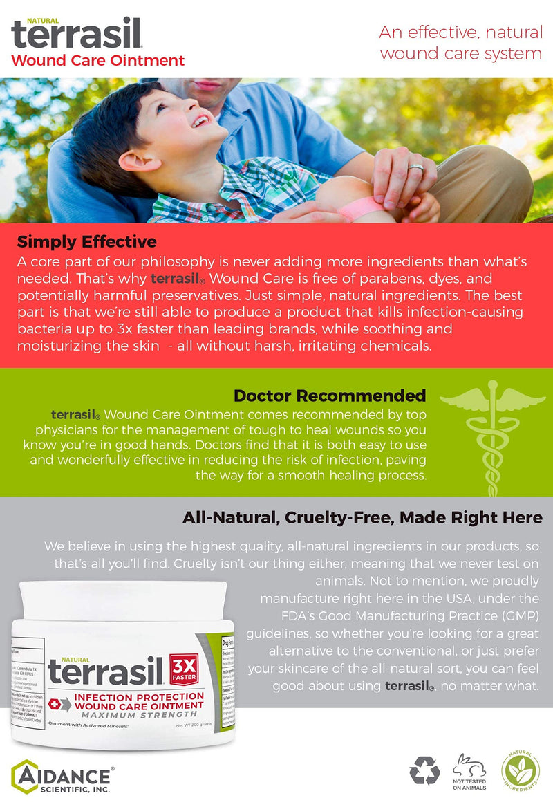 [Australia - AusPower] - Terrasil® Wound Care 14 Gram MAX - 3X Faster Healing Patented, Homeopathic Infection Bed & Pressure sores Diabetic Wounds venous Foot & Leg ulcers cuts scrapes Burns 