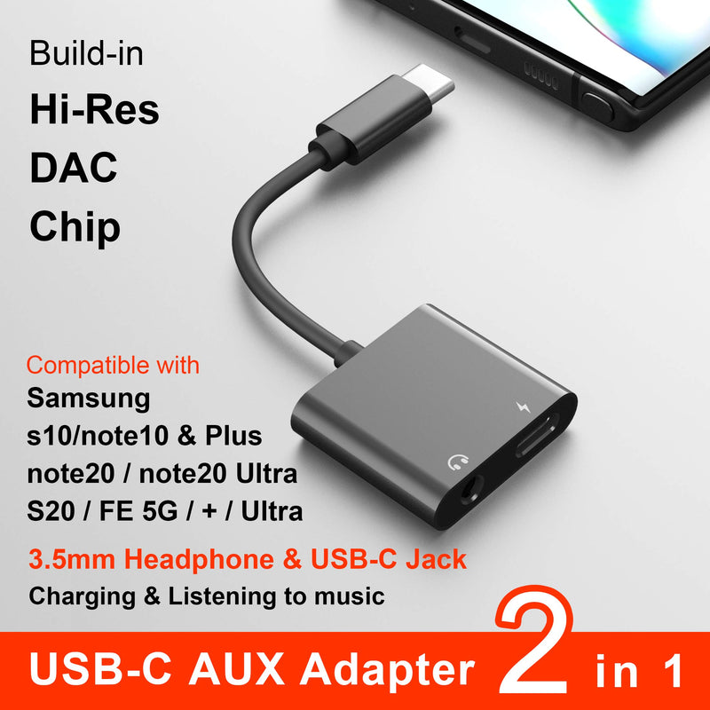 [Australia - AusPower] - USB C to 3.5mm Headphone Jack Adapter,60W Fast Charge,ivoros Type-C Audio Earphone Aux Splitter,Work for Google Pixel 6/5/4/3/2 XL,iPad Pro/Air 4/mini6,Samsung Galaxy S21/S20//Ultra/Note 20/10+Plus 