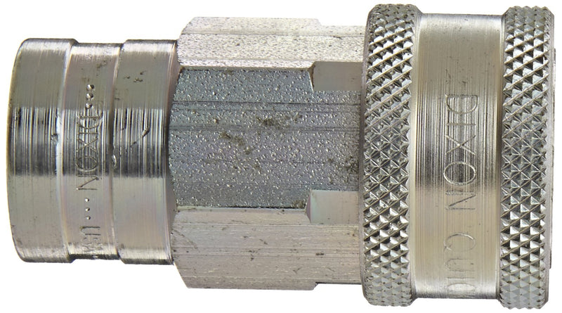 [Australia - AusPower] - Dixon Valve 3KF3 Steel ISO-A Interchange Hydraulic Fitting, Coupler, 3/8" Coupling x 3/8" - 18 NPTF Female Thread 