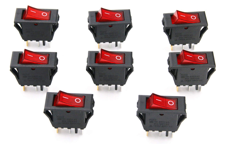 [Australia - AusPower] - RuoFeng Rocker Switches 3 Pin Mini On Off SPST AC 15A/250V 20A/125V Pack of 10 