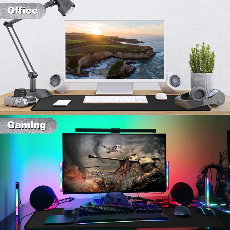 [Australia - AusPower] - ETZ Large Gaming Mouse Pad 31.5 x 11.8 × 0.12 in,with Stitched Edges,Extended Mousepad,Durable Non-Slip Natural Rubber Base,Washable Keyboard Pad,Desk Pad for Gamer,Office & Home,Black Black 
