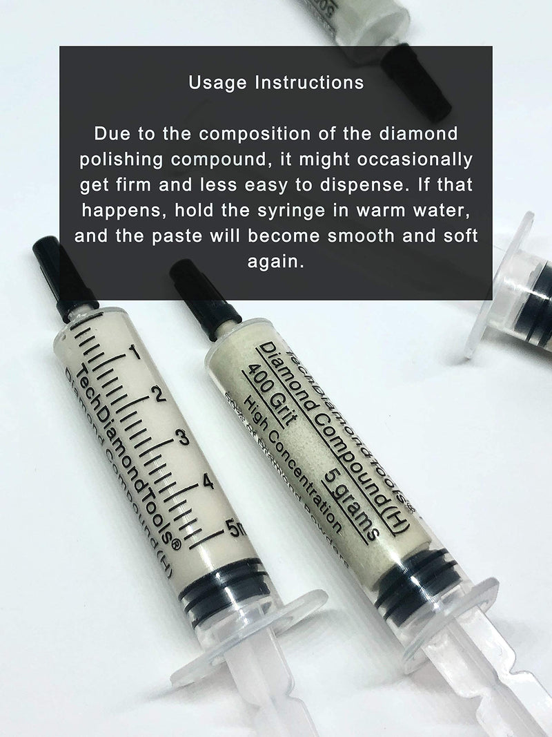 [Australia - AusPower] - TechDiamondTools Diamond Polishing Compound Polishing Paste 14,000 Grit 0-1 Microns for Marble Glass Metal Rock Jewelry Resin Silver Chrome Gemstone with 10% of Diamond Powder USA Made 