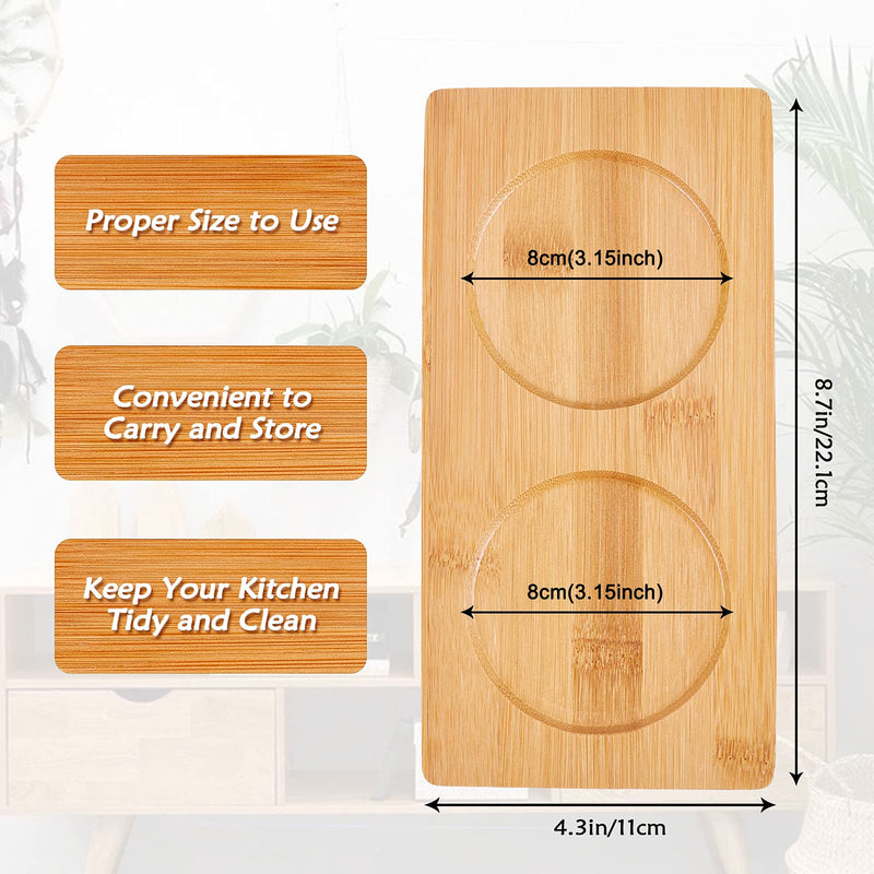 [Australia - AusPower] - GORGECRAFT Salt and Pepper Mill Tray Wood Pepper Grinding Trays Bamboo Condiment Tea Serving Tray for Home Kitchen Coffee Bar 