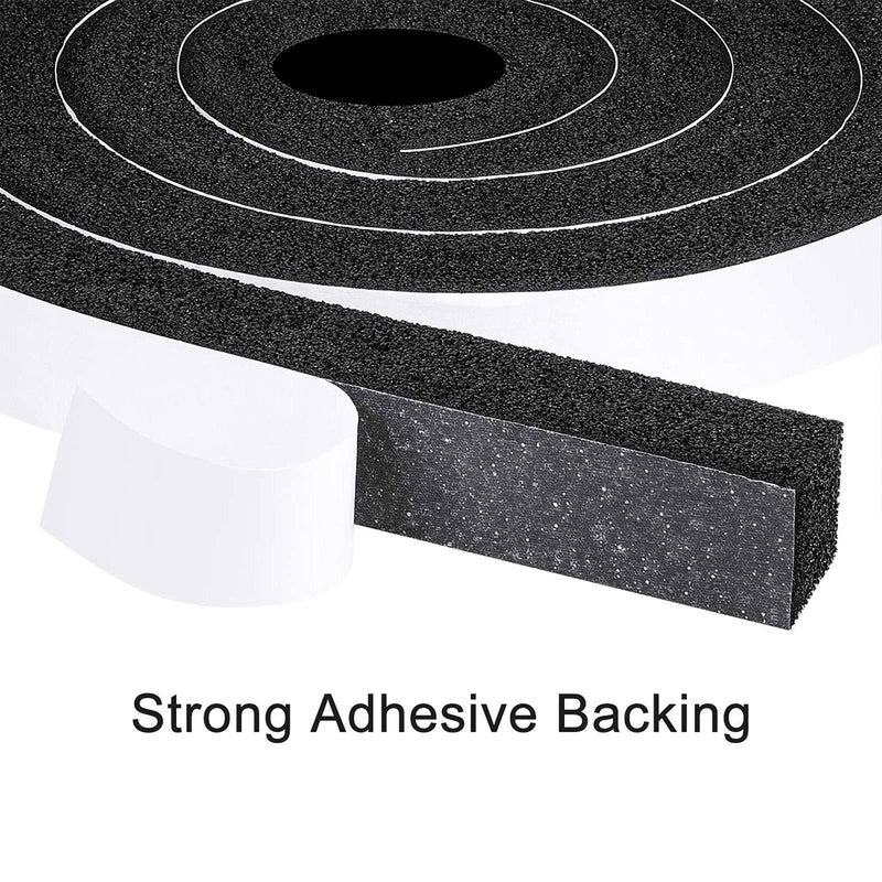 [Australia - AusPower] - fowong Open Cell Foam Seal Tape 2 Rolls, 1" W X 1" T X 13' L, Air Conditioner Seal Low Density Door Insulation Strip High Resilience Flame Resistance, 2 X 6.5 Ft 1 Inch Wide X 1 Inch Thick 