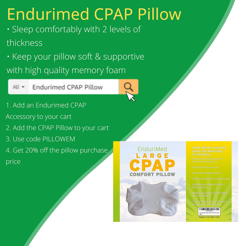 [Australia - AusPower] - Pillow Case for Use with Endurimed CPAP Comfort Pillow - Cooling Fabric, Blue - Cooling Fabric, White - Breathable and Cooling for Comfortable Sleep 