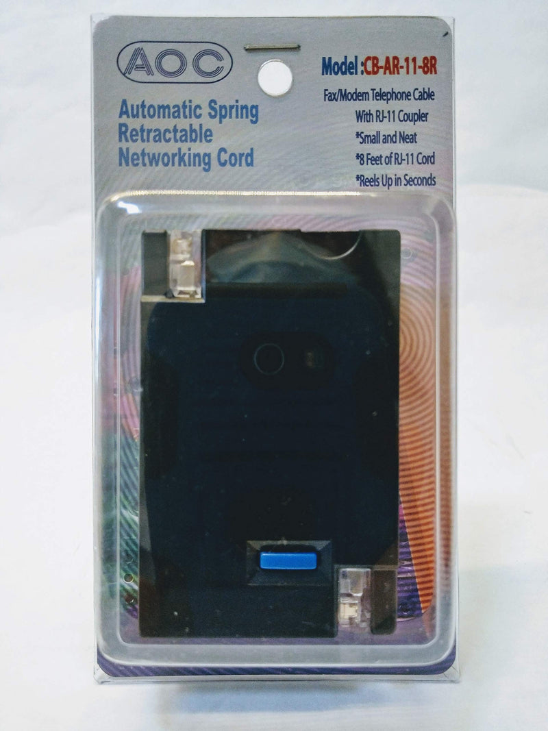[Australia - AusPower] - 8 Feet Long Automatic Spring Retractable Telephone/Fax/Computer Modem RJ-11 Phone Cable 