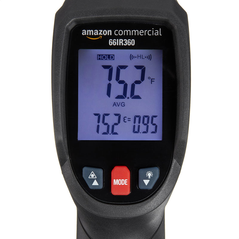 [Australia - AusPower] - AmazonCommercial Heavy Duty Infrared Thermometer with circle laser, Double mould, Type K Probe, Adjustable Emmissivity 