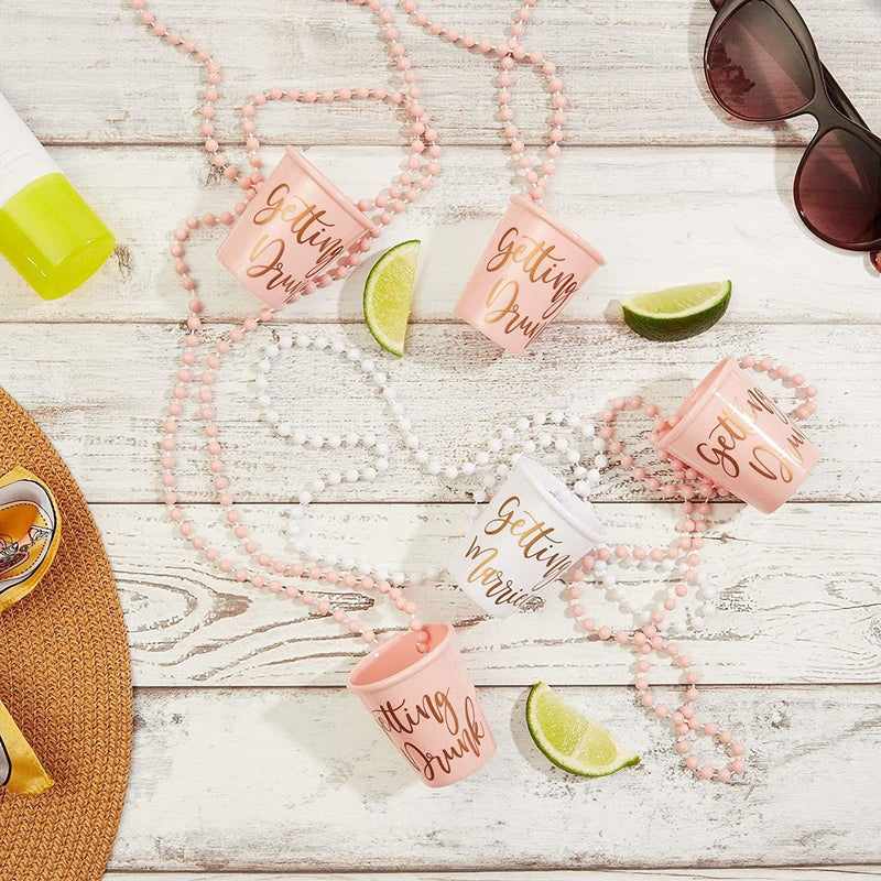 [Australia - AusPower] - Beaded Bridal Shot Glass Necklaces for Bachelorette Party Supplies (12-Pack) 