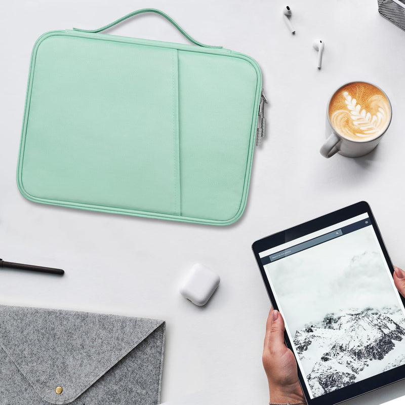 [Australia - AusPower] - Lacdo Tablet Sleeve Case for 10.9 inch New iPad / 11 inch iPad Pro / 10.2 inch iPad / 10.9" iPad Air / 10.5 inch iPad Pro Air, Galaxy Tab A8 10.5" Protective Bag, Fit Apple Smart Keyboard, Green 