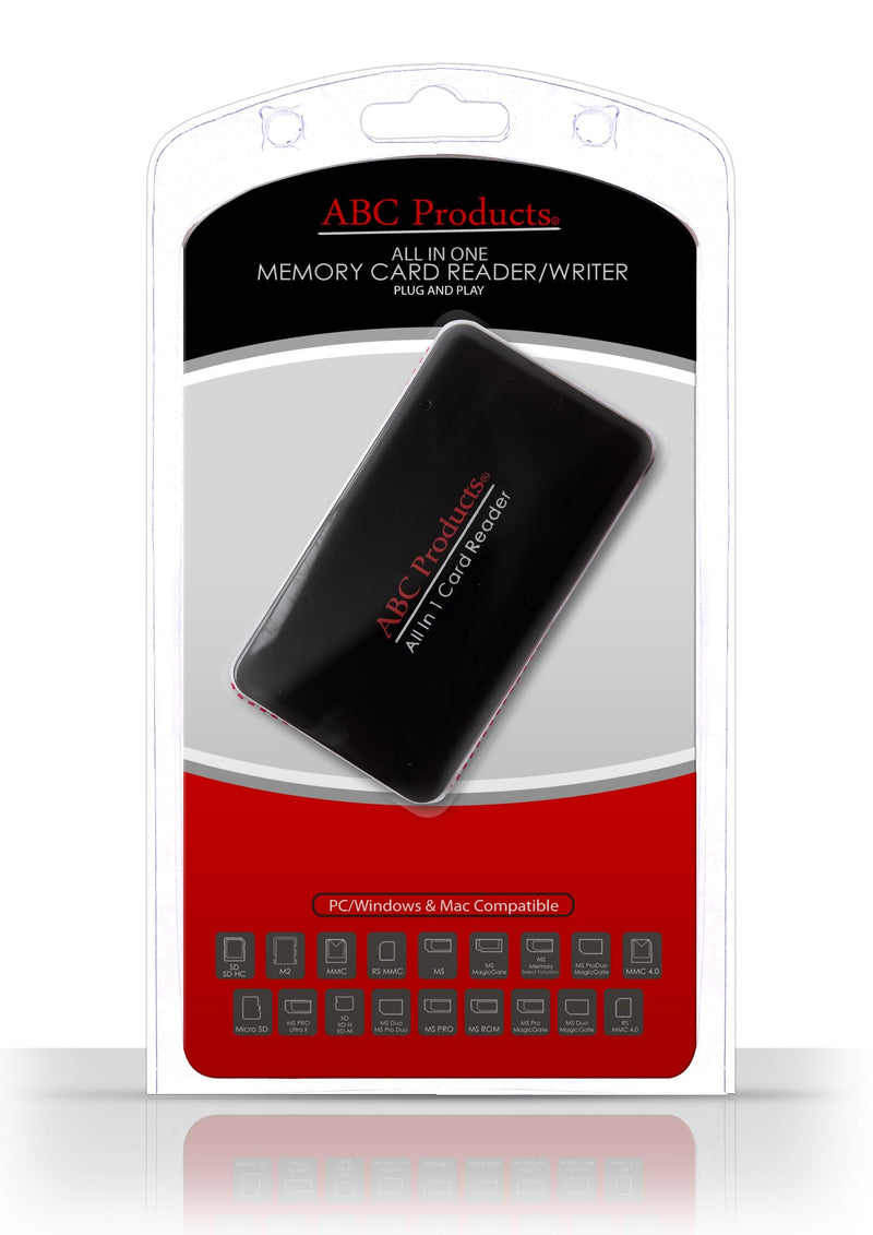 [Australia - AusPower] - ABC Products All in One USB Multi Digital Camera, Cell Phone, Mobile Picture Memory Card Reader Writer USB Plug n Play Digital Photo Frame Transfer, Reads All Cards Except Smart Media Cable Included 