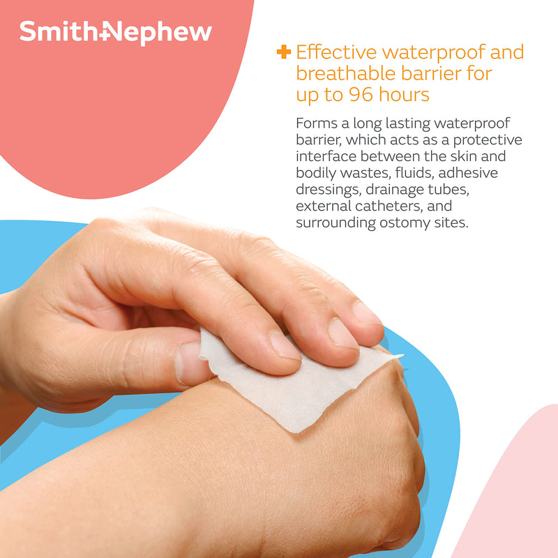 [Australia - AusPower] - Smith & Nephew NO-STING SKIN-PREP Wipes, Protective Dressing Wipes, Alcohol-Free Skin Barrier Film, Individually Wrapped, Box of 50 