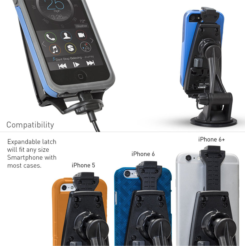 [Australia - AusPower] - iPro2 MFI Approved Car Dock/Desk Dock/Mount/Holder/for iPhone Xs/XS MAX/X / 8/8 Plus / 7 with Integrated 2 Meter Lightning Connector 