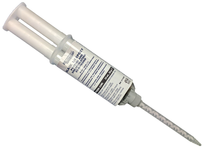 [Australia - AusPower] - MG Chemicals 832HD Black 1:1 Epoxy Encapsulating and Potting Compound, 25 milliliters Dual Dispenser 25mL Dual Syringe 