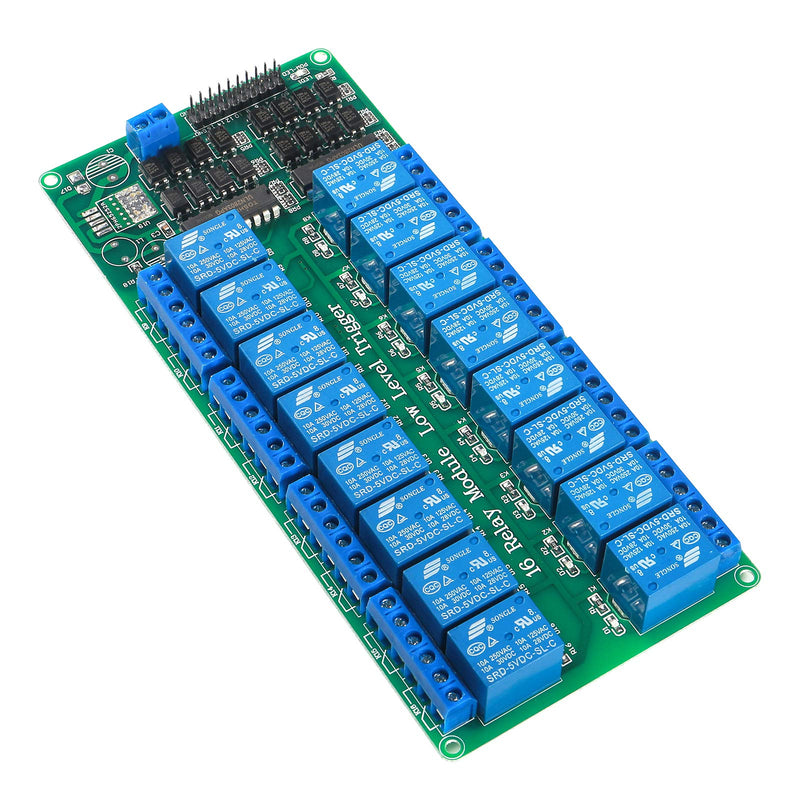 [Australia - AusPower] - ALAMSCN 16 Channel DC 5V Relay Module with Optocoupler Low Level Trigger Expansion Board for Smart Control Switch 