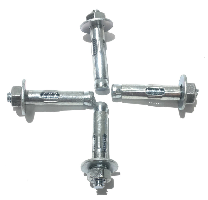 [Australia - AusPower] - Sleeve Anchors (w/Nuts & washers), Zinc Plated Steel, Hex Head, 5/16" x 1.5" Long (4 Pack) 