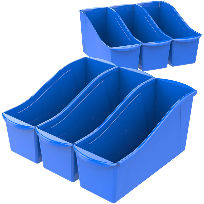 [Australia - AusPower] - Storex Book Set Storage Bin, 7" x 5.3" x 14.3", Blue, 5 per 7" x 5.3" x 14.3" 