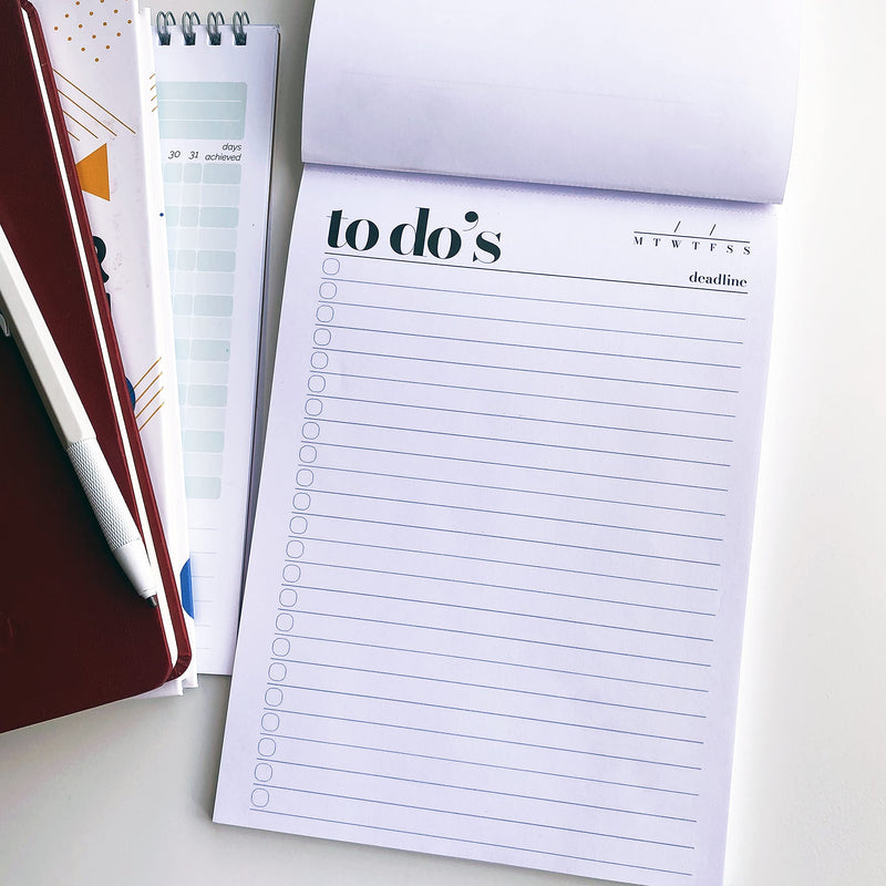 [Australia - AusPower] - To Do List Notepad A5 Size (8.3"X5.8") Daily To Do List Planner, Productivity Planner, Stylish Design, Quality Thick Paper, Hardcover, Undated, Ruled Pages, Checkboxes, Deadline Column, Date Section. To Do List Notepad 