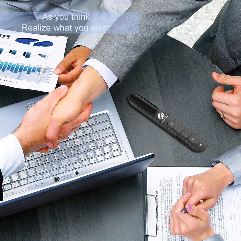 [Australia - AusPower] - AMERTEER Wireless Presenter,Support Hyperlink RF 2.4GHz Powerpoint PPT Clicker Presentation Remote Control Laser Pointer Flip Pen Red Laser 