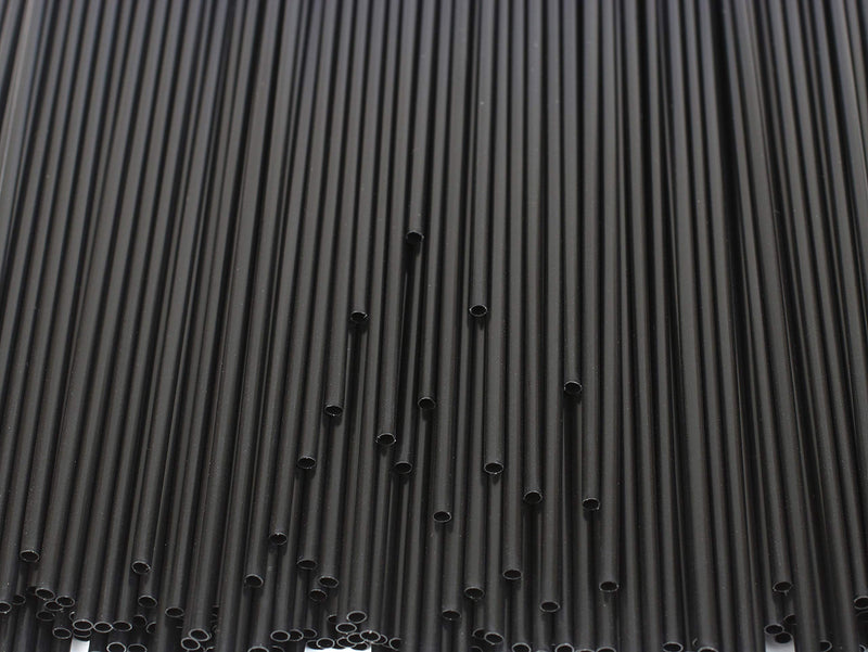 [Australia - AusPower] - Tall Plastic Coffee Stir Sticks - 7 Inch Coffee Stirrer Sip Straws (Black, 1000) Black 