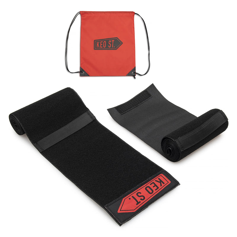 [Australia - AusPower] - KEO ST. Slackline Tree Protectors – Set of 2 – 5 Ft Long – Perfect for Slacklines, Hammocks, Ninjalines, Ziplines, – Complete with Drawstring Bag. Strong Hook and Loop Fastening, Built-In Guide Loops. 