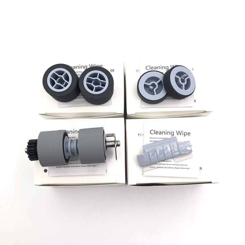 [Australia - AusPower] - OKLILI PA03450-K011 PA03450-K012 PA03450-K013 PA03450-K014 Pick Roller Set Separator Roller Set Brake Roller Separation Pad Compatible with Fujitsu fi-5900C fi-5950 fi-5900 Scanner 