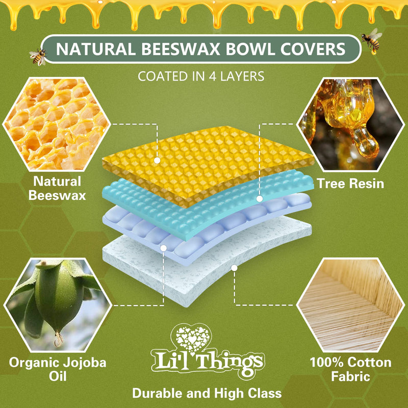 [Australia - AusPower] - Eco-friendly Reusable Beeswax Bowl Covers With elastic Available in 5 sizes and in 5 different themes A Sustainable Alternative to plastic cling wrap and foil. (Japanese Waves) Japanese Waves 