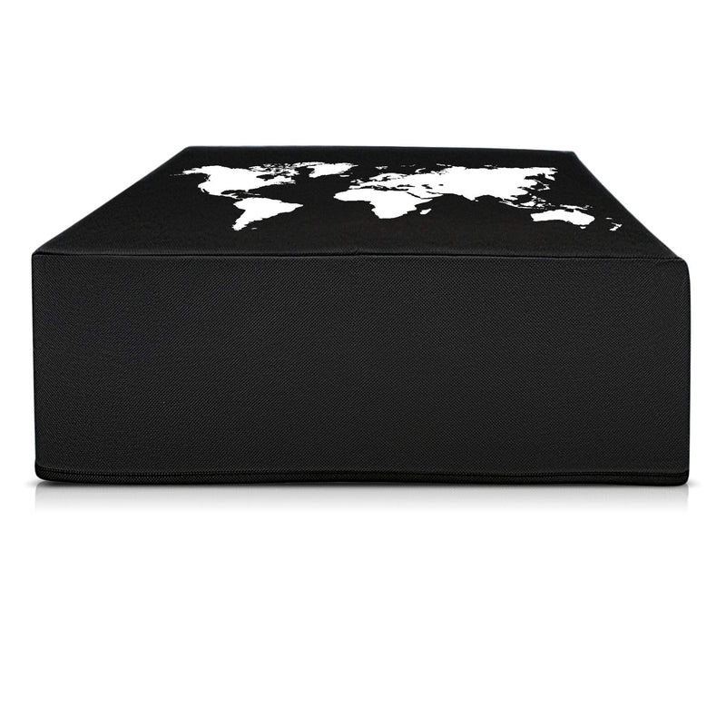 [Australia - AusPower] - kwmobile Cover Compatible with HP OfficeJet Pro 6000series - Durable and Resistant Printer Dust Cover - Travel Outline White/Black Travel Outline 02-01 