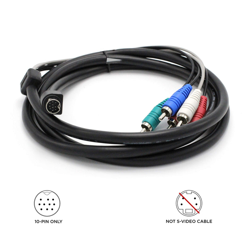 [Australia - AusPower] - 10 Pin Audio and Video DIN Cable - NOT S-Video Cable - RGB Component and Composite - Compatible with DIRECTV AT&T: H25, C31, C41, C41-W, C51, C61, C61-K 