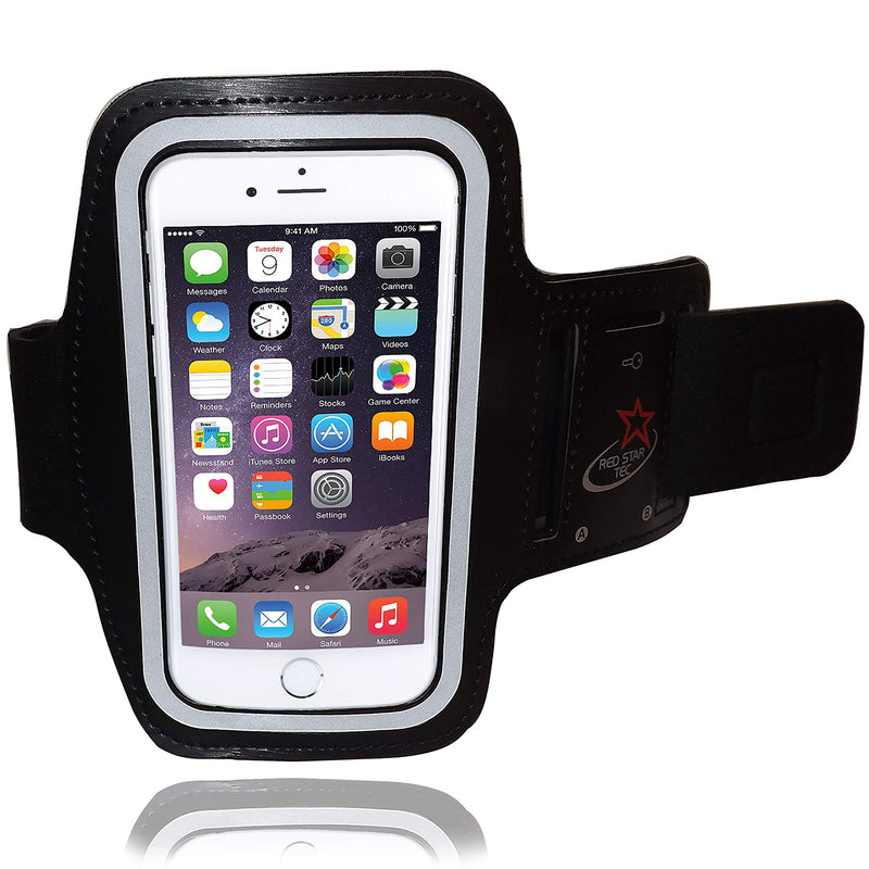 [Australia - AusPower] - RED STAR TEC Running Armband Compatible with iPhone 8 Plus (5.5), Black 