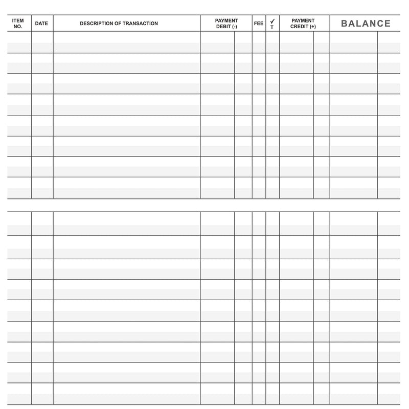 [Australia - AusPower] - ShipGuard 12 Check registers for Personal Checkbook Ledger Transaction Registers Log for Personal or Business Bank Checking Account, Saving Account, Deposit, Credit Card, and Large Booklet Blue 