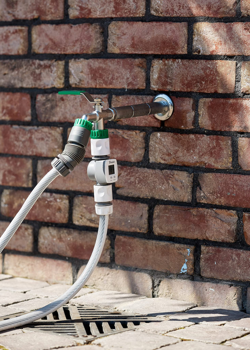 [Australia - AusPower] - Double tap with Outlet Valve | 1/2-inch Water Connection, Lever Type | with Two Individually Lockable 3/4-inch outlets and a Garden Hose Connector 2 x Tap Adapter 