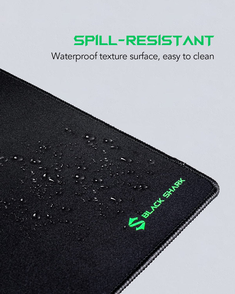 [Australia - AusPower] - Black Shark Large Mouse Pad Gaming Mouse Pad (31.5” x 11.8” x 0.15”) with Superfine Fiber Surface Smooth, Non-Slip Rubber Base for Gamers, Office, Black, Manta P2 L(31.5" x 11.8") 