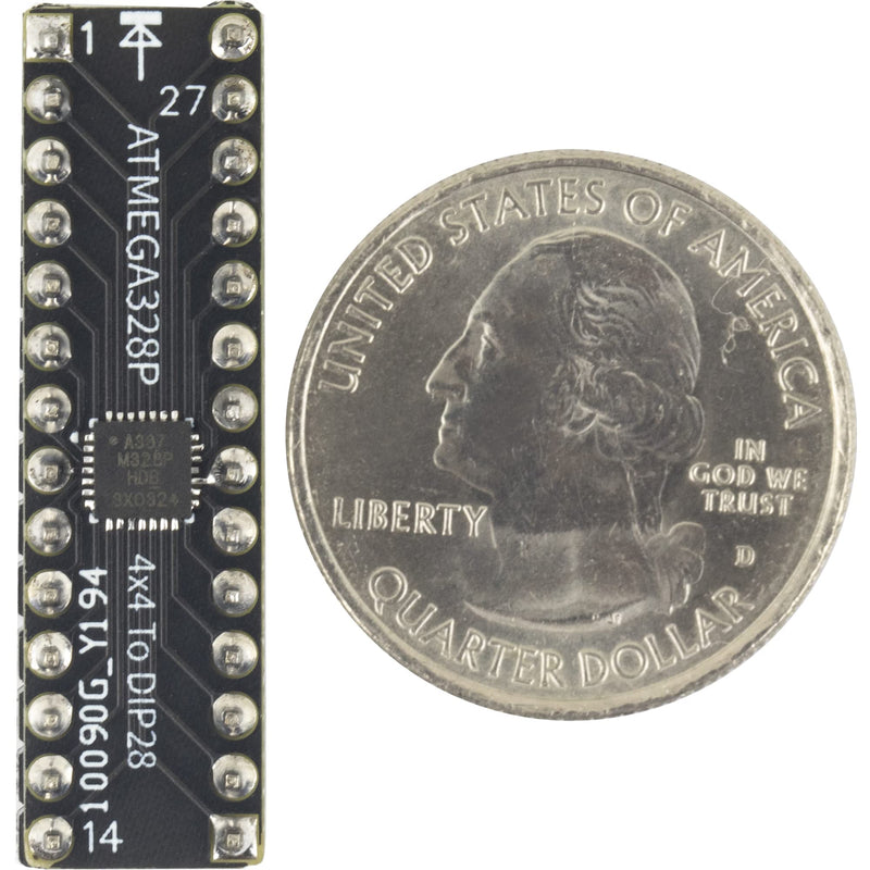 [Australia - AusPower] - naughtystarts 2pcs ATMEGA328 with UNO R3 Bootloader ATMEGA32P 4x4 SMD to DIP28 and 16MHz 1M Res 2pcs Caps Kit ATMega328 4x4 and 16M Kit (2pcs) 