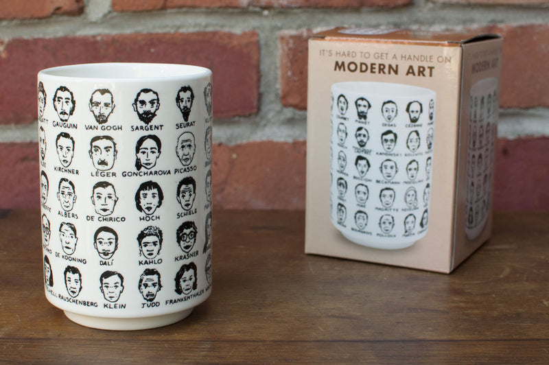 [Australia - AusPower] - It's Hard to Get a Handle on Modern Art - Porcelain Tea Cup Featuring 65 Artists 
