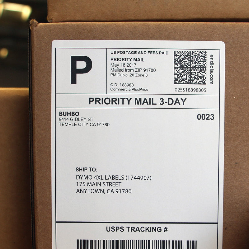 [Australia - AusPower] - Buhbo Compatible with DYMO LabelWriter 4XL 4" x 6" Shipping Label 1744907, White (220 Per Roll) 1 Roll 