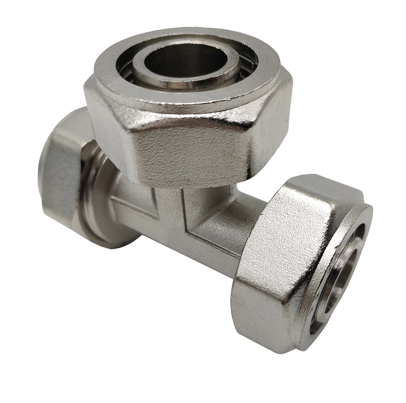 [Australia - AusPower] - 3/4 Inch Tee Fitting Compression Tee Fittings for 3/4 Inch Tubing System (2 pcs) 2 