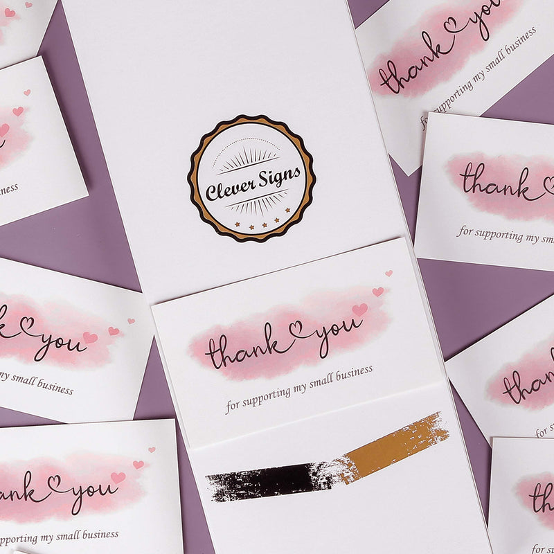 [Australia - AusPower] - 200 Thank You For Supporting My Small Business Cards, Elegant and Professional Design, 2" x 3.5", Recommended for Online Retailers, Small Business Owners and Local Stores Thank You Cards 2"x3.5" 