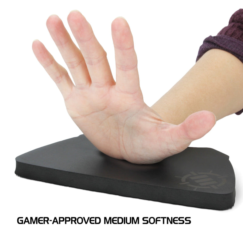 [Australia - AusPower] - ENHANCE Gaming Mouse Wrist Rest - Firm Wrist Pad for PC Gamers and Esports Professionals with Ergonomic Support, Non-Slip Rubber Backing, Anti-Fray Design - Great for Gaming or Office Use Mouse Size 